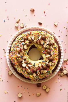 Black and White Malted Bundt Cake