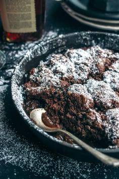 Cocoa Dumplings with Bourbon Maple Sauce