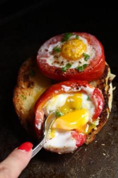 Baked Tomato and Egg Cups