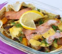 Oven Baked Lasagne with Smoked Trout Recipe