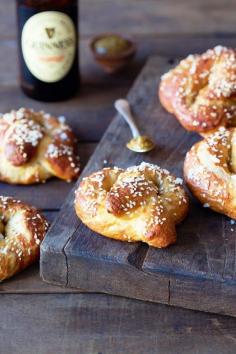 A CUP OF JO: Sesame Salt Pretzels with Brown Beer Mustard