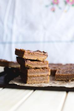 Saffron and Cardamom Burnt Butter Caramel Slice
