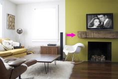 
                        
                            Awesome mantel and exquisite floors. If only the fireplace were painted brick...
                        
                    