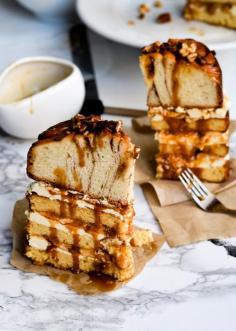 Caramel Cinnamon Roll Cake