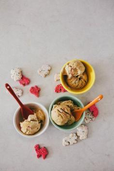 No-Churn Coffee Ice Cream with Circus Animal Cookie Crumbs