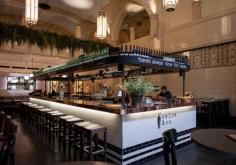 Swine and Co, Sydney CBD. “ It’s all about cooking with simple and honest ingredients, just how nature intended,” says Head Chef Robert Taylor. The star dish is the suckling pig, a whole Macleay Valley pig rotating in full view just inside the open kitchen. Crisp pig’s tail is served with pickled shiitake mushrooms, red grapes and pine puree, spiced fried lamb brains and an option to add marrow straight from the bone as a condiment to your favourite cut.