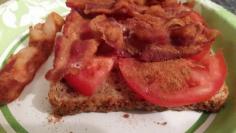 BLT on Ezekiel Bread with cinnamon