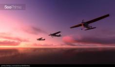 Plane Over the Ocean