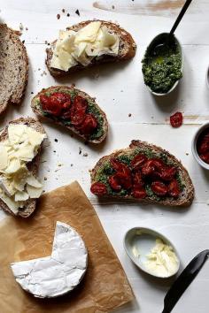 Roasted Tomato, Pesto, and Brie Grilled Cheese