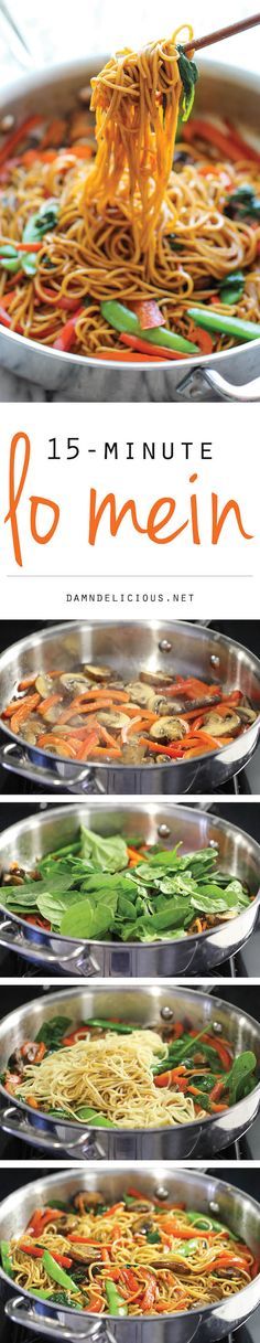 
                    
                        Easy Lo Mein - The easiest lo mein you will ever make in 15 min from start to finish. It's so much quicker, tastier and healthier than take-out!
                    
                