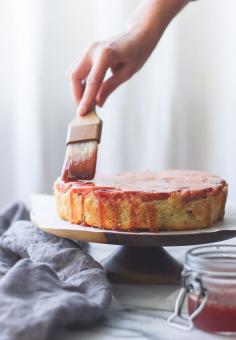 ginger + vanilla + quince upside-down cake
