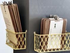 
                    
                        Great way to display/store menus. Dear Me, Cape Town.
                    
                