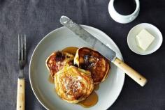 Lavender-Chocolate Chunk Pancakes with Crème Frâiche