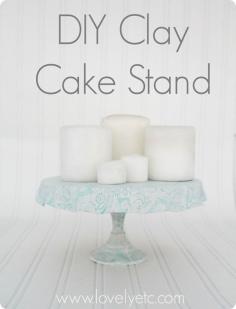 DIY clay cake stand - a gorgeous DIY gift idea!
