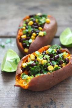 
                    
                        Sweet Potatoes Stuffed with Chipotle Black Bean & Corn Salad / Alaska from Scratch
                    
                