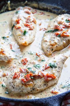 
                    
                        Chicken in a Creamy Parmesan and Sundried Tomato Sauce
                    
                