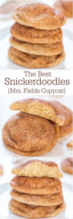 
                    
                        The Best Snickerdoodles - Soft, pillowy puffs that are so irresistible! The closest recipe to Mrs. Fields snickerdoodles that you'll find!
                    
                