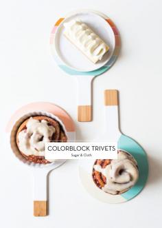 12 NOVEMBER DIYS – Colorblock Trivets