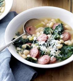 
                    
                        Gail Simmons' Cranberry Bean & Kale Soup with Smoky Kielbasa #recipe paired with Estancia #PinotNoir
                    
                