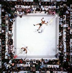 In 2003, this was voted the greatest sport photo ever by the Observer. Even Neil Leifer calls it his best shot – one, he says, on which he cannot improve. He’s right. The pristine white canvas is the perfect backdrop, accentuating the two fighters whose figures are so neatly counterposed. I can’t imagine boxing will ever look this sublime again.