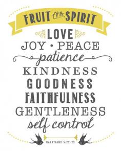 Fruit of the Spirit FREE printable! www.sincerelysara...
