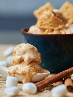 
                        
                            EASY PUMPKIN ICE CREAM WITH MARSHMALLOW SWIRL
                        
                    