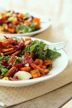 Autumn Cobb Salad with Smoky Maple Dijon Dressing