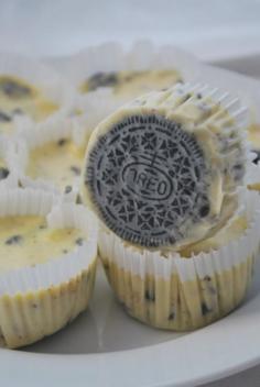
                    
                        Oreo cheesecakes. I've actually made these, they taste like heaven!
                    
                
