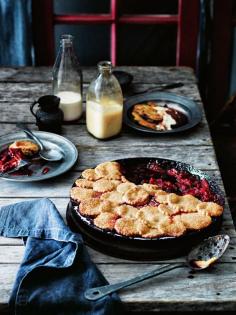 
                    
                        rhubarb, apple and raspberry pie
                    
                