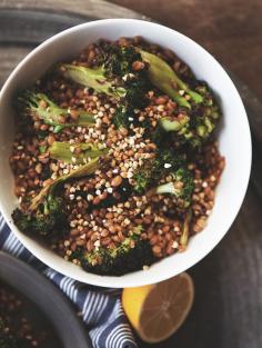 
                    
                        Wheat Berry Broccoli Salad with Meyer Lemon Vinaigrette & Toasted Buckwheat Groats
                    
                