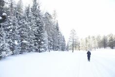 tina of the unprocess walking in the snow