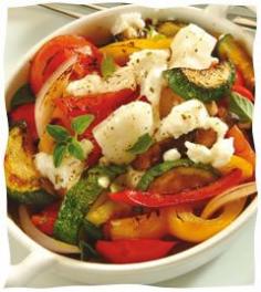 A Greek vegetable dish with a pizza flavor...