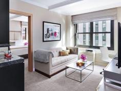 
                    
                        The Quin Hotel New York // Airy seating area.
                    
                