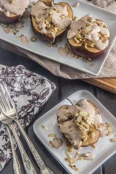 Vanilla Maple Baked Stuffed Apple Parfaits