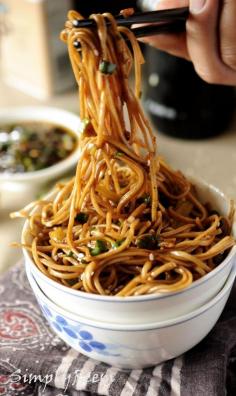 
                    
                        Soba Noodles with Sweet Ginger Scallion Sauce.   LOVE this recipe....made it 3 times in 2 weeks.  I would not recommend using all sesame oil for the sauce, since it's so strong.  I use a mild oil and a dash of sesame oil.  Delish!
                    
                