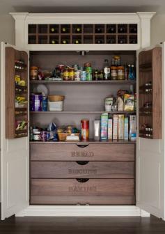 
                    
                        Labeled Wooden Pantry Drawers
                    
                