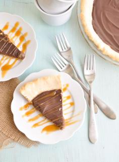 Is that leftover Halloween Candy calling your name?  Make this Twix pie instead, it will satisfy your sweet tooth without derailing your health and fitness goals.  V+GF+P