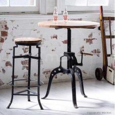 Iron Stool - Hemingway - Buy Industrial Style Stools &amp; Vintage Stools - Milan Direct