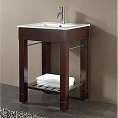 Avanity Loft 24-inch Single Vanity in Dark Walnut Finish with Sink and Top