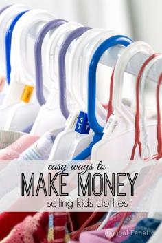 Did you know that you can make money selling kids clothes both online and locally? Not only is this a great way to earn some extra money, but it is a nice way to de-clutter your child's closet or dresser. Plus, kids grow out of clothing extremely quick so by selling the clothes that no longer fit them you can use that money to put towards new clothing.
