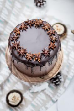 
                    
                        Chocolate gingerbread cake.
                    
                