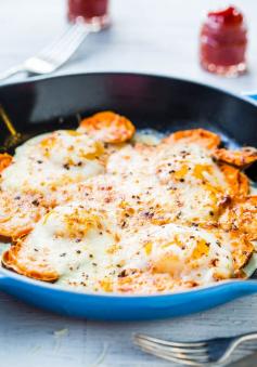
                    
                        Sweet Potato and Mozzarella Egg Skillet (gf)
                    
                