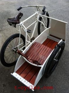 
                    
                        Amazing Cool Bicycles - T-Cargo side car bike. Between friends & cargo, I could find some good uses for this.
                    
                