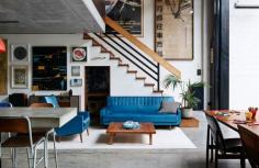 
                    
                        The Annandale warehouse home of artist James Powditch, his partner Diane Adair and family. Photo – Eve Wilson, production – Lucy Feagins /  thedesignfiles.net
                    
                