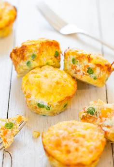 
                    
                        100-Calorie cheese, veggie and egg muffins are a perfect make-ahead breakfast.
                    
                