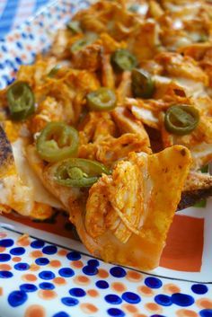 
                    
                        Buffalo Chicken Nachos - buffalo chicken, cheese & Doritos!!
                    
                