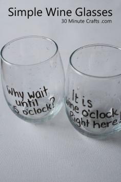 
                    
                        Simple DIY Wine Glasses
                    
                