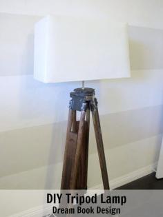 
                    
                        How To Make A DIY Tripod Lamp - Dream Book Design
                    
                