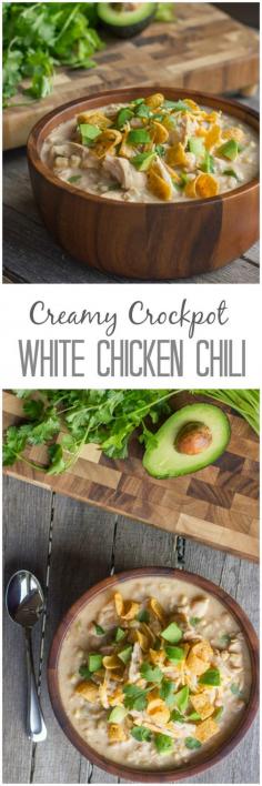 
                    
                        Creamy Crockpot White Chicken Chili
                    
                
