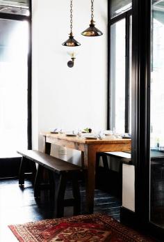 
                    
                        Farm table with pair of pendants
                    
                